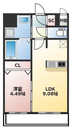 Calm Rivière箱崎の物件間取画像